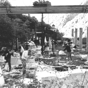 Der alte Werkplatz im Dorf 1984 - 1988